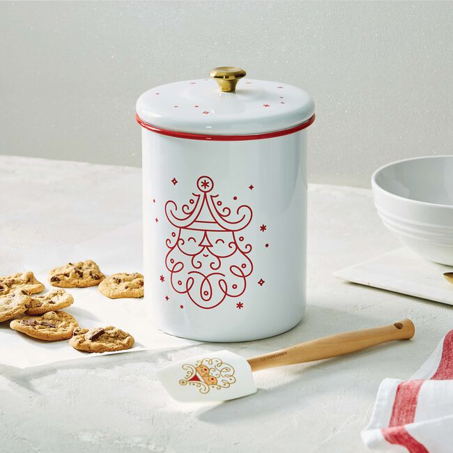 Noel Cookie Jar with Santa Decal image number 1